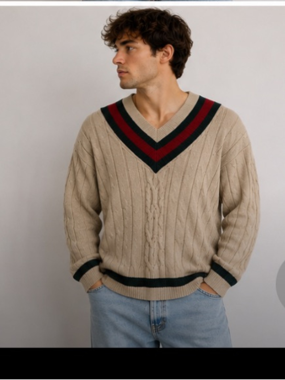Cable knit salty dog sweater medium